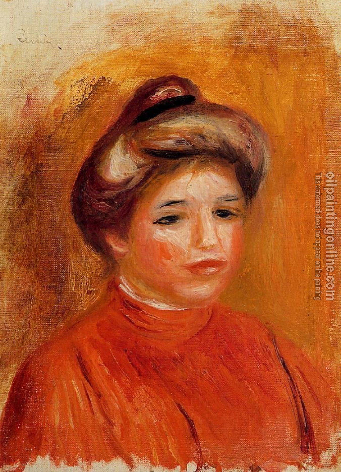 Renoir, Pierre Auguste - Head of a Woman